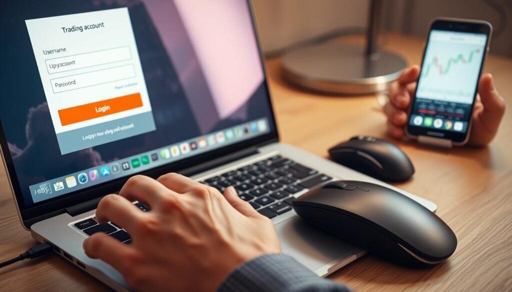 persiapan login akun trading